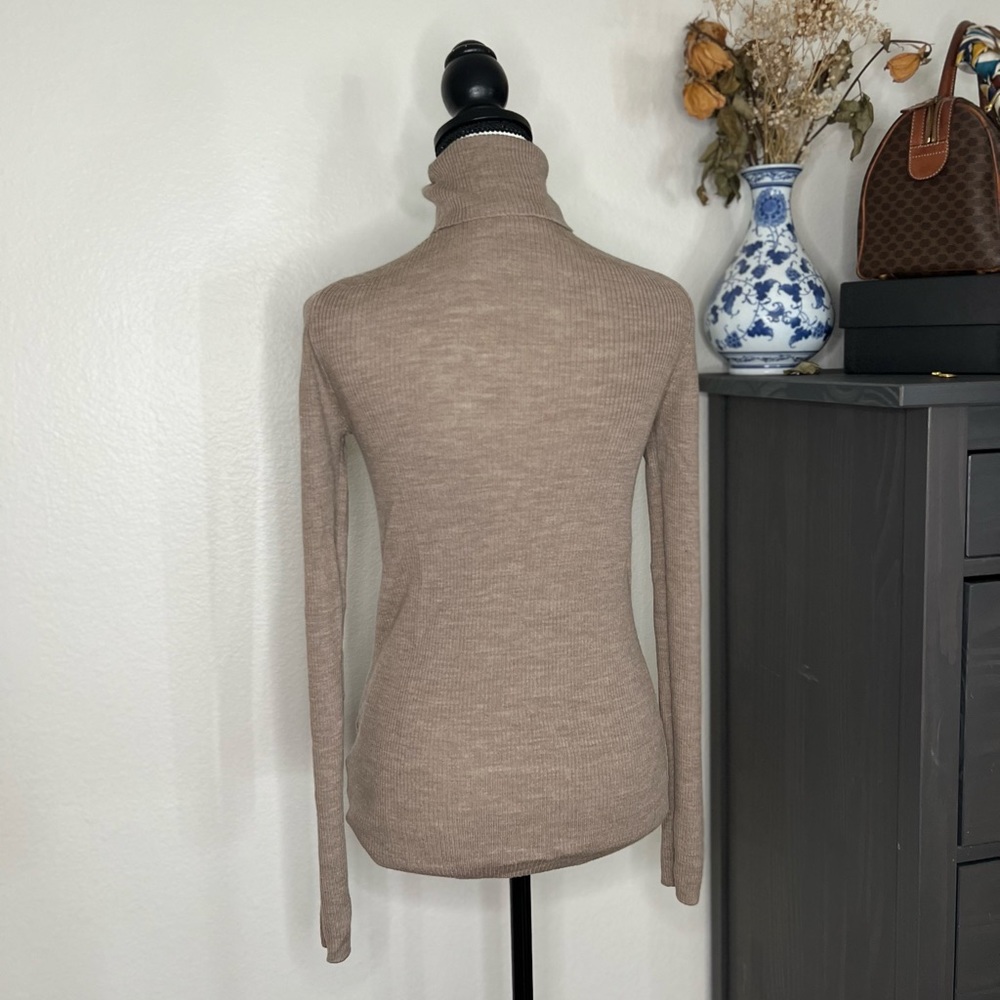 Uniqlo Wool Long Sleeve Ribbed Turtle Neck - Picture 3 of 7